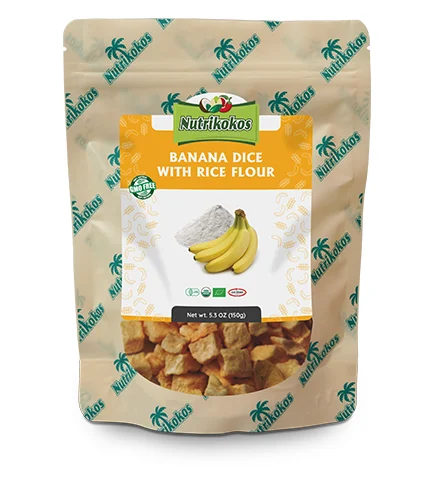 Banana Dice with Rice Flour